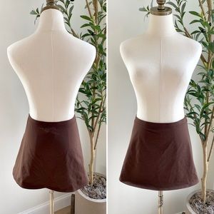 Super Cute Vintage Y2K Style Chocolate Brown Swimwear Mini Skirt